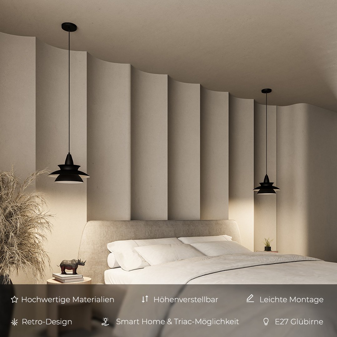 Hängeleuchte, Moderne Macaron Regenschirm Hängeleuchte für Hängtiefe - Ideal – 180cm Wohnzimmer- Neona